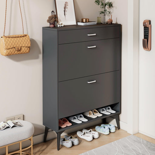 Shoe Cabinet ,ShoeStorage shelves, Grey image