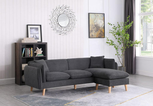 Brayden Dark Gray Fabric Sectional Sofa Chaise image