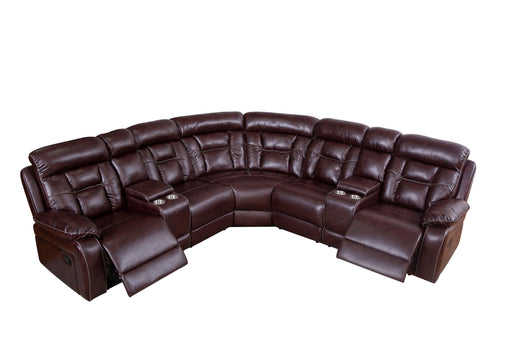 Sectional Sofa with Manual Reclining Brown image