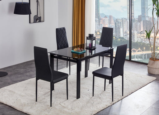 5-piece dining table set, dining table and chair image