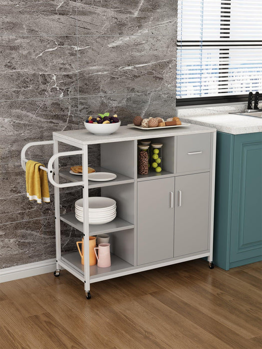 KITCHStorage cabinet GRY, move with roller.. image