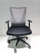 Nicolas Swivel Adjustable Height Fixed Armrest Office Chair Black Wengue and Smokey Oak image