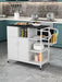 KITCHStorage cabinet WHITE-Black, move with roller.. image