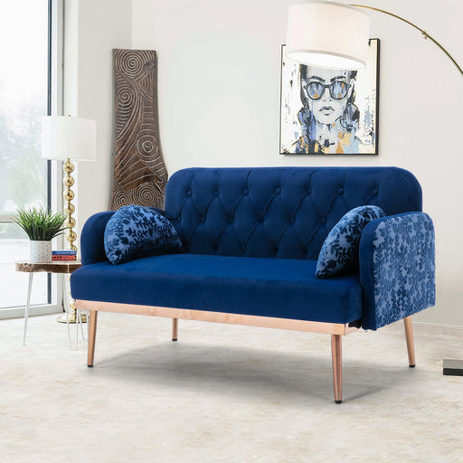 Velvet  Sofa , Accent sofa .loveseat sofa with metal feet image