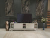 Luxia Mid CenturyModern Tv Stand 2 Sliding Door Cabinet 2 Shelves 67 inch Tv Unit, Grey image