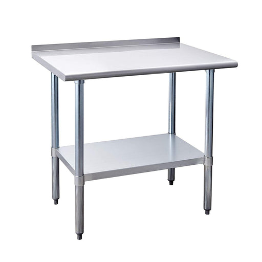 Stainless Steel Work Table for Prep & Work 24 x 30 Inches Heavy Duty Table with Undershelf and Galvanized Legs for Restaurant, Home and Hotel image