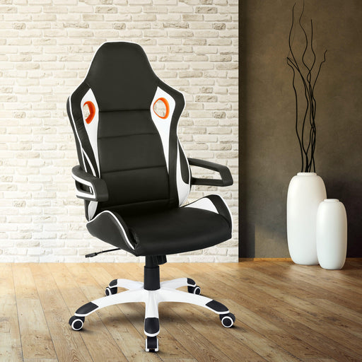 Techni Mobili Racing Style Home & Office Chair, Black image