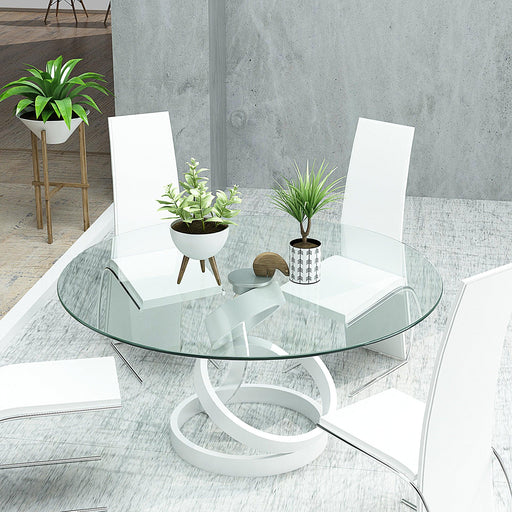 30" Inch Round Tempered Glass Table Top Clear Glass 1/4" Inch Thick Round Polished Edge image