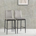 light gray bar stool, velvet stool,Modern bar chair, bar stool with metal legs, kitchen stool, dining chair, 2-piece set image