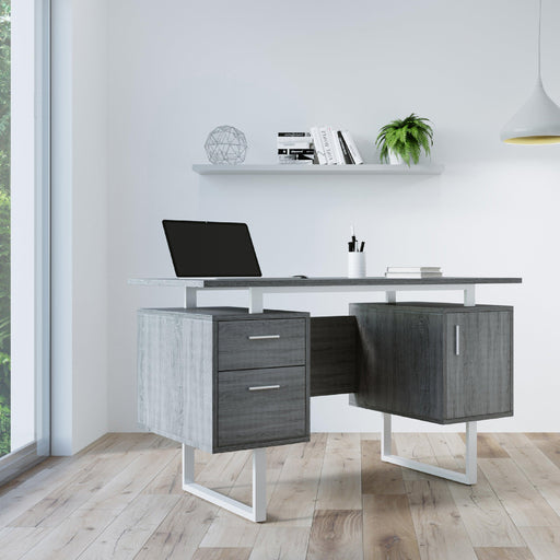 Techni MobiliModern Office Desk withStorage, Grey image