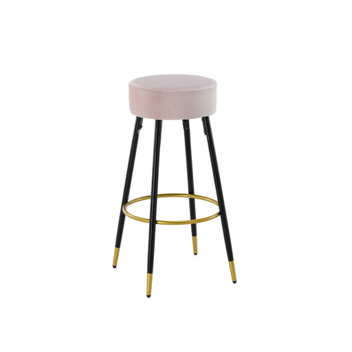 Counter Height Bar Stools Set of 2, Velvet Kitchen Stools Upholstered Dining Chair Stools 24 Inches Height with Golden Footrest for Kitchen Island Coffee Shop Bar Home Balcony, image