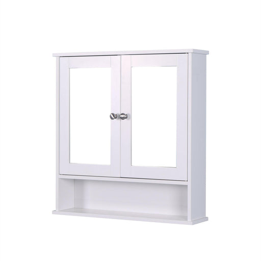 Wall Mounted Bathroom Cabinet with 2 Mirror Doors and Adjustable Shelf image