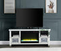 ACME Noralie TV STAND W/FIREPLACE Mirrored & Faux Diamonds LV00313 image
