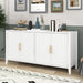 AccentStorage Cabinet Sideboard Wooden Cabinet with Metal Handles for Hallway, Entryway, Living Room, Bedroom image