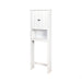 Bathroom WoodenStorage Cabinet Over-The-Toilet Space Saver with a Adjustable Shelf 23.62x7.72x67.32 inch image