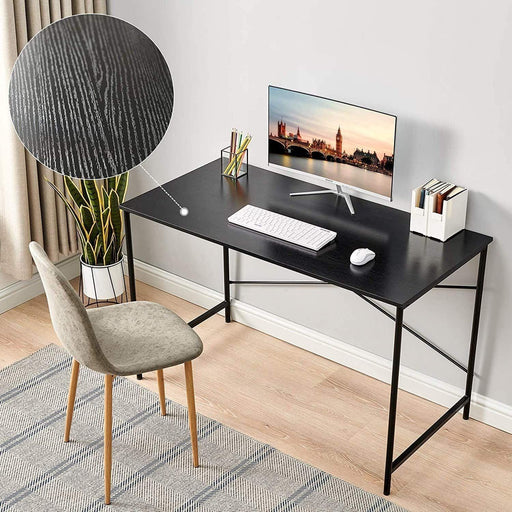 47.2“W x 23.6”D x 29.6“H Metal Frame Home Office Writing Desk - Full Black image