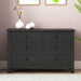 DRAWER DRESSER CABINET，BAR CABINET, storge cabinet, lockers, retro shell-shaped handle, can be placed in the living room, bedroom, dining room,black image