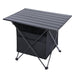 Portable Folding Aluminum Alloy Table with High-CapacityStorage and Carry Bag for Camping, Traveling, Hiking, Fishing, Beach, BBQ, Medium, Black image