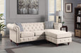 ACME Waldina Reversible Sectional Sofa  in Beige Fabric LV00643 image