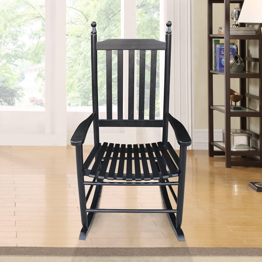 wooden porch rocker chair  BLACK image