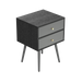 UpdateModern Nightstand with 2Drawers, Suitable for Bedroom/Living Room/Side Table (Dark Grey) image
