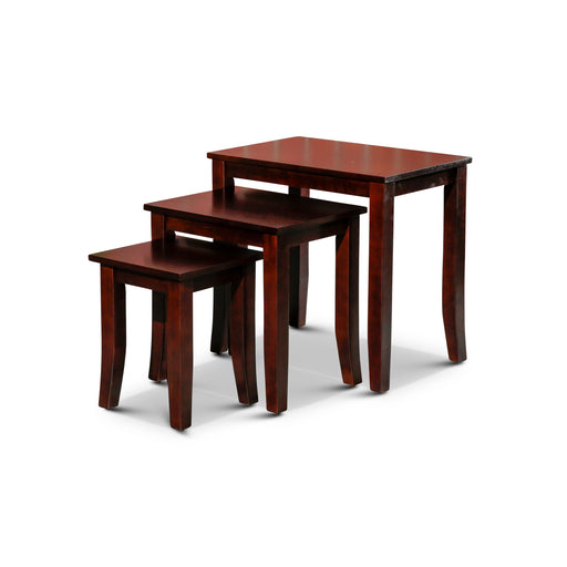 3-Piece Nesting Table Set, Dark Brown image
