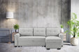 Hunter Light Gray Linen Reversible Sleeper Sectional Sofa withStorage Chaise image
