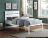 White Metal Frame Twin Size Bed 1pc Casual Style Bedroom Furniture image