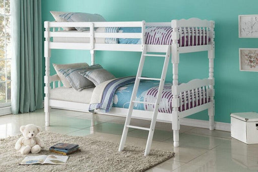 ACME Homestead Bunk Bed (Twin/Twin) in White 02298_KIT image