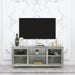 Living room TV stand furniture with 4Storage compartments and 1 shelf cabinet, high-quality particle board image