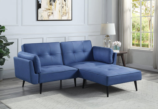 ACME Nafisa Adjustable Sofa & Ottoman, Blue Fabric LV00823 image