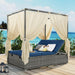 Adjustable Sun Bed With Curtain,High Comfort，With 3 Colors image