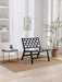 Solid Wood Frame Chair With White Wool Carpet.Modern Accent Chair Lounge Chair for Living Room image
