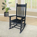 wooden porch rocker chair  Black image