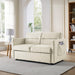 Loveseats Sofa Bed with Pull-out Bed，Adjsutable Back and Two Arm Pocket，Beige （54.5“x33”x31.5“） image