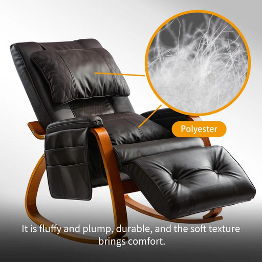 MASSAGE Comfortable Relax Rocking Chair Brown image