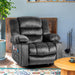 36.6" Wide Velvet Manual Swivel Rocker Heating Massage Recliner Chair with Cupholders image