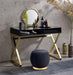 ACME Coleen Vanity Desk w/Mirror & Jewelry Tray in Black & Gold Finish AC00669 image