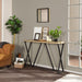 47.2'' Sofa Table; Wood Rectangle Console Table with Metal Frame - Oak & Black image