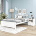 Full Bed with Headboard and Footboard for Kids, Teens, Adults,with a Nightstand ,White image