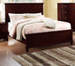 Queen Size Bed Brown Finish Plywood Particle Board 1pc Bed Bedroom Bed Bedroom Furniture image