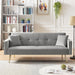 GREY Velvet  Convertible Folding Futon Sofa Bed , Sleeper Sofa Couch for Compact Living Space. image
