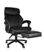 High Back Office  Chair with High Quality PU Leather, Soft Cushion and Footrest, Tilt Function Max 130°,400lbs,Black image