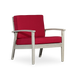 Deep Seat Eucalyptus Chair, Driftwood Gray Finish, Burgundy Cushions image