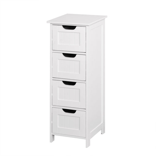 White BathroomStorage Cabinet, Freestanding Cabinet with Drawers image