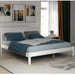 Platform Bed Frame with Headboard , Wood Slat Support , No Box Spring Needed ,Full,White image