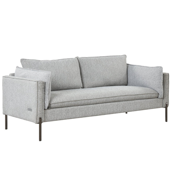 76.2"Modern Style 3 Seat Sofa Linen Fabric Upholstered Couch Furniture 3-Seats Couch for Different Spaces,Living Room,Apartment image