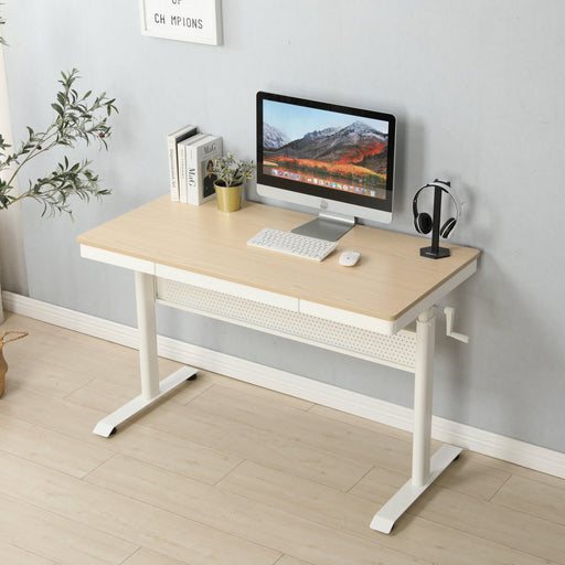 Standing Desk with Metal Drawer 48 x 24 Inches , Adjustable Height  Stand up Desk, Sit Stand Home Office Desk, Ergonomic Workstation image