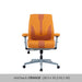 Office Desk Chair, Air Cushion Mid Back Ergonomic Managerial Executive Chairs, Headrest and Lumbar Support Desk Chairs with Wheels and Armrest, Orange/Dark Orange image