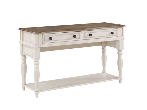 ACME Florian Sofa Table in Oak & Antique White Finish LV01664 image